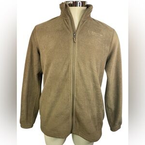 Magellan Outdoors Brown Full Zip-Up Fleece Jacket Men’s Medium